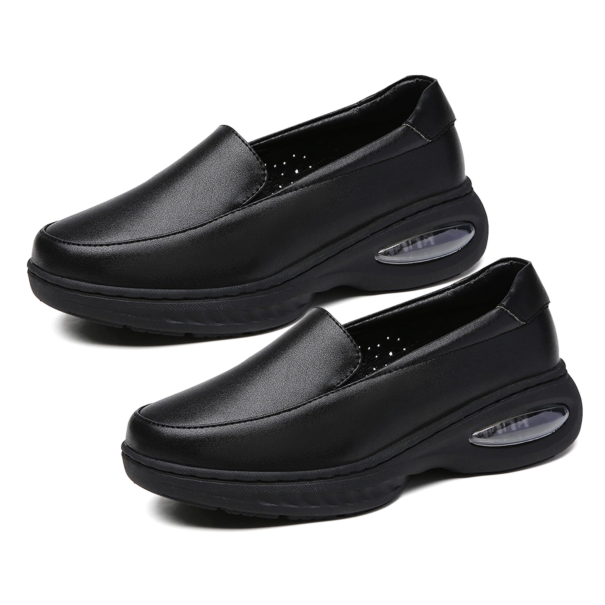Anti-Slip Comfortable Nurse Shoes for Women Lightweight Casual Leather